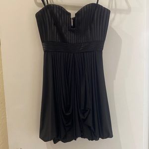 Black strapless mini